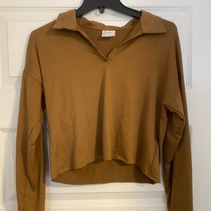 Womens long sleeve crop top